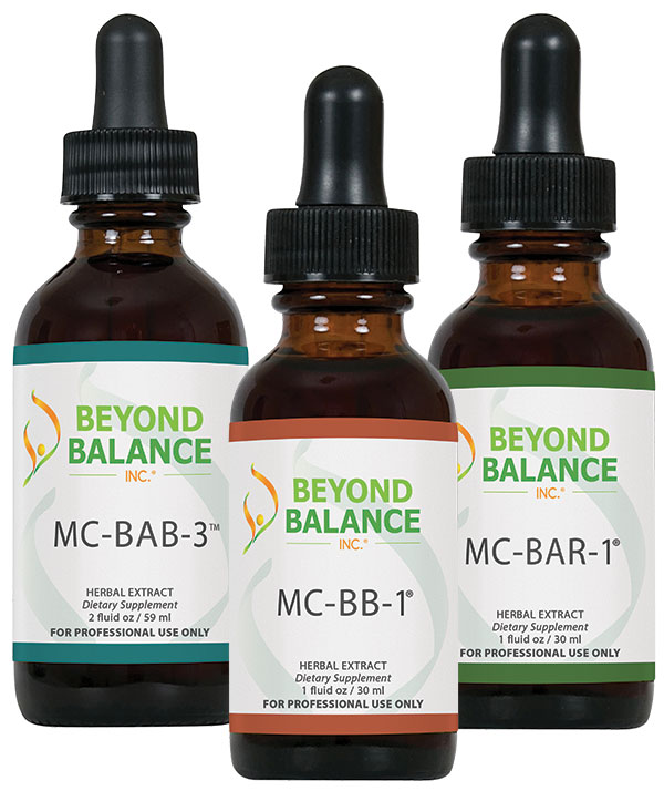 Bottles of Beyond Balance® Herbal Formulas
