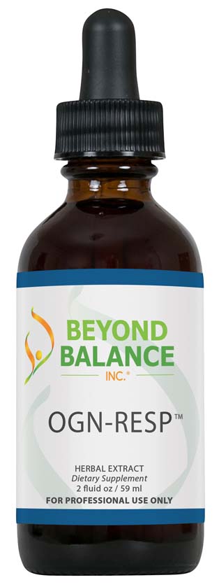 Bottle of OGN-RESP™ drops from Beyond Balance®