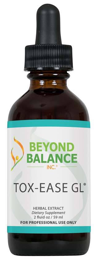 Bottle of TOX-EASE GL® drops from Beyond Balance®
